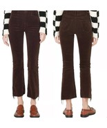 MOTHER insider crop step hem brown stretch corduroy pants size 26 fall r... - €55,64 EUR