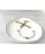 Jade, Rainbow Moonstone, Watermelon Tourmaline Bracelet | Ethiopian Brass Heishi - $78.00