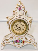 CHARMING PORCELAIN CLOCK LEMOGES DESIGN QUARTZ - $371.23 MXN