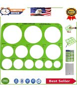 Professional Geometry Template with 13 Jumbo Circles for Accuracy in Dra... - $385.67 MXN