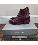 Officine Creative Carole Ignis T Mosto Burgundy Leather Boots Sz 35.5, NIB! - £157.68 GBP