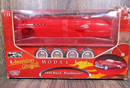 Motor Max American Graffiti &#39;49 Buick Roadmaster Red Die-Cast Model Kit 1/18 - £58.29 GBP