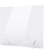 No Cutout 36&quot;W x 30&quot;H Sneeze Guard for Counter and Desk, Freestanding Cl... - £86.79 GBP