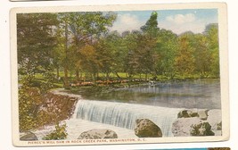 Pierce&#39;s Mill Dam In Rock Creek Park Washington D.C. Linen Postcard Unused - £4.53 GBP
