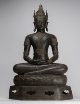 Bouddha - Ancien Chiang Saen Style Royal Méditation Statue de 86cm/34 &quot; - £3,914.98 GBP