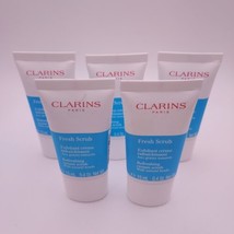 LOT OF 5 Clarins Fresh Scrub Refreshing Cream Travel Size .4oz ea Sealed  - £8.59 GBP