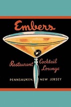 Embers Restaurant Cocktail Lounge - Art Print - £17.52 GBP+