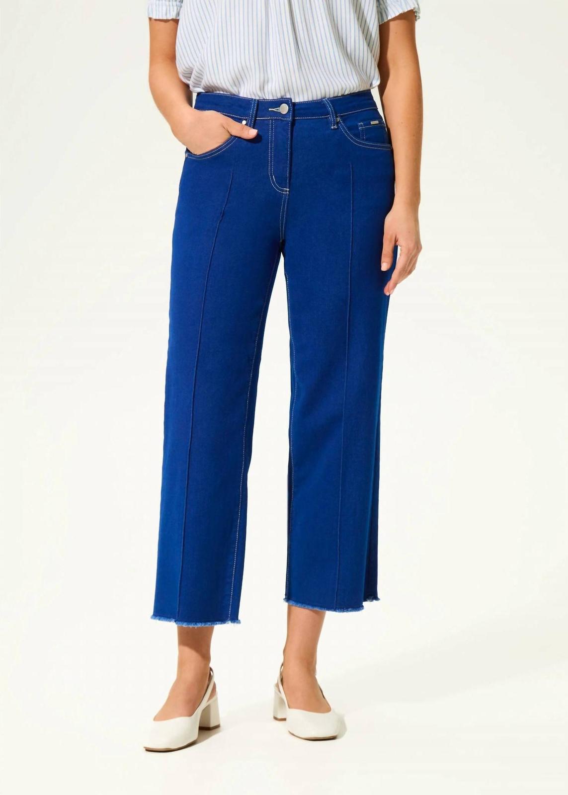 Fdj Olivia Wide Crop Denim Jeans Size 8 - $68.31