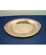 Vintage Sheridan silverplated ornate etched bread tray shabby chic decor  - $19.75