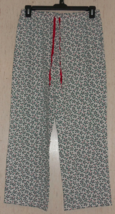 EXCELLENT WOMENS Croft &amp; Barrow HOLLY &amp; BERRIES KNIT PAJAMA PANTS  SIZE M - £18.64 GBP