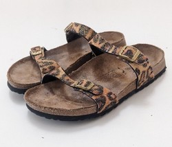 Birkenstock Arizona Sandals Cheetah Strap RARE L7 M5 - £54.37 GBP