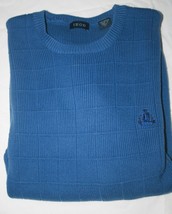 XL Izod Crewneck Blue Sweater Extra Large Cotton - $21.73