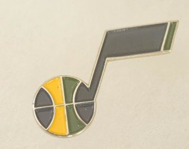 VINTAGE Jewelry Utah Jazz Basketball NBA Color Enamel Note Lapel Pin Jew... - $12.86