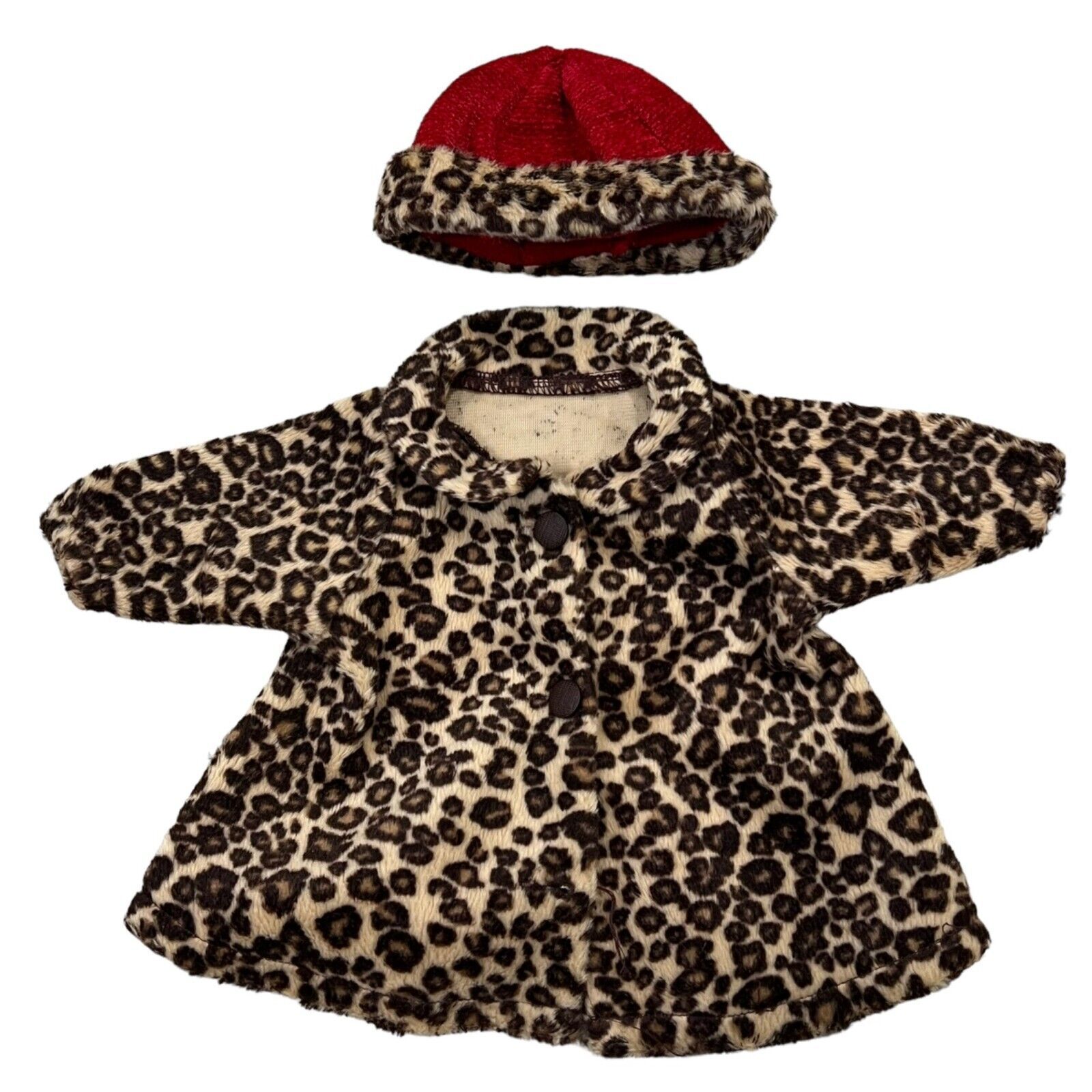 Bitty Baby American GIrl Chocolate Cherry Coat & Hat Set - £26.44 GBP