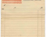 1900&#39;s Unused Dentist Bill For Professional Services Full Set of Teeth I... - $37.62