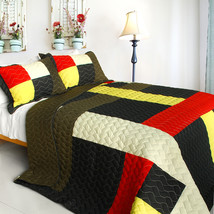 [Time and Tide] 3PC Patchwork Quilt Set (Full/Queen Size) - £78.24 GBP