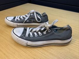 Converse All-Star  Low Gray Size 5 Double Tongue KG Classic - $19.80