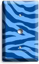 Blue Zebra Stripes Animal Prints Light Dimmer Cable Wall Plates Room Home Decor - £8.72 GBP