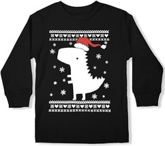 BesserBay Unisex Kid&#39;s Funny Long Sleeve Shirt - Santa Dinosaur - Size: 12 - £10.05 GBP