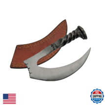 SZCO Supplies 6” Railroad Spike Karambit - Carbon Steel Mini Scythe Knife - $41.49