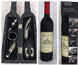 Wine Tools in Bottle Corkscrew Foil Cutter Collar Stopper Pourer Think Tank New - £24.12 GBP