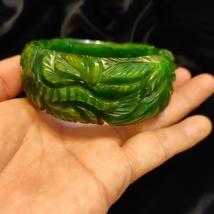 Unique vintage green art deco bakelite bang6 bracelet  - £139.97 GBP