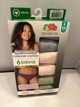 Fruit of the Loom Women Bikinis Underwear Comfort Cotton Panties 360 Str... - £10.20 GBP