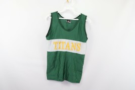 Vtg 90s Womens Medium Silky Nylon Color Block Running Jogging Singlet Ta... - $19.75