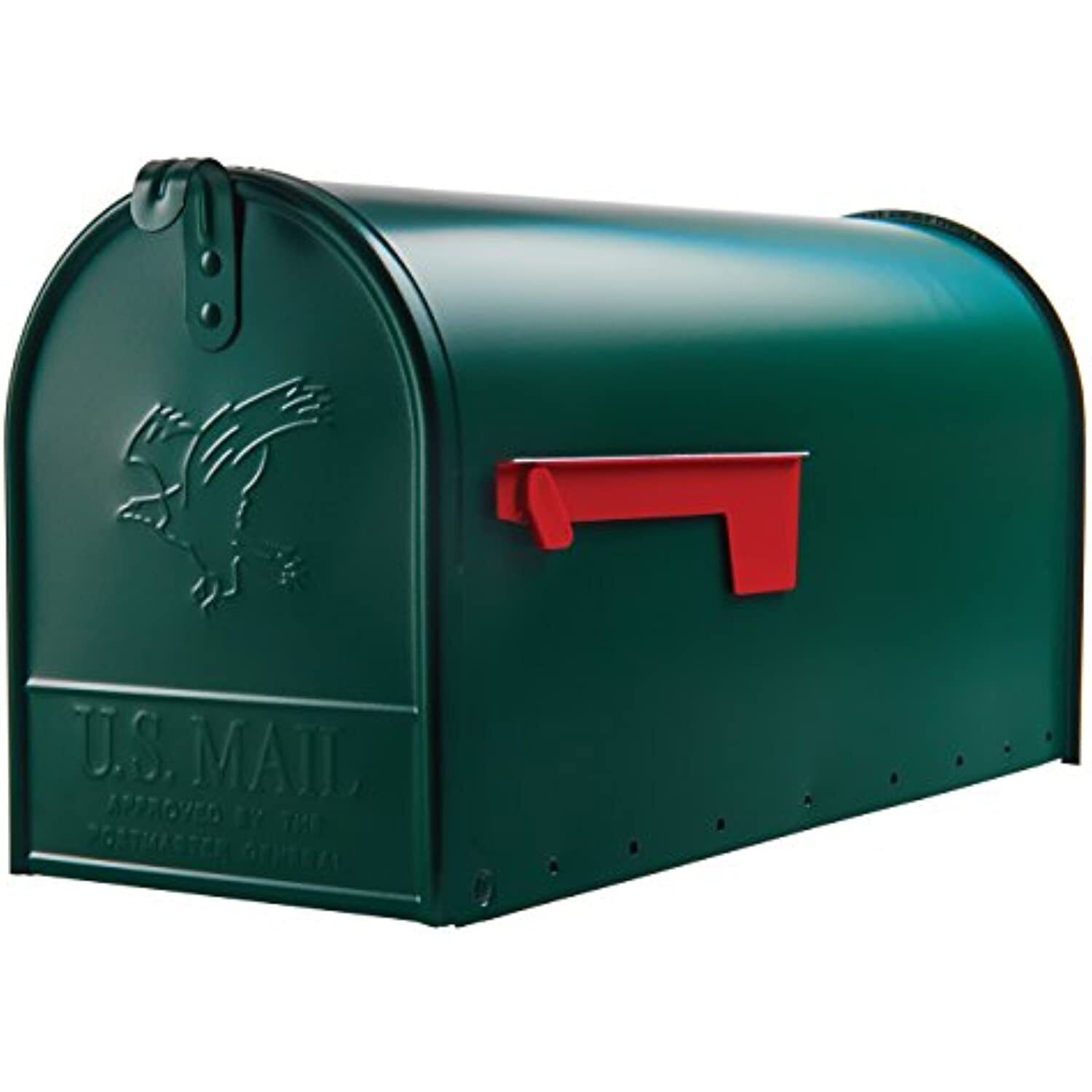 Gibraltar Mailboxes Elite Large Capacity Galvanized Steel Green, Post-Mount