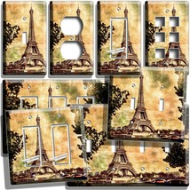 Vintage Retro Paris Eiffel Tower Rustic Light Switch Wall Plate Outlet Art Decor - £13.37 GBP+