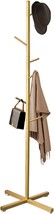 Jolitac Modern Metal Coat Rack in Gold Free Standing 7 Hooks Hall Tree in - £34.36 GBP