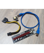 6-Pack PCI-E GPU Riser. PCIe 16X to 1X Powered Riser Adapter Cards - $23.22