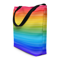 Beauty Colorful Rainbow Vitality Liveliness Design Beach Bag - £25.55 GBP