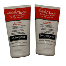 2x Neutrogena 5oz Rapid Clear Stubborn Acne Cleanser Face Wash, New, Exp 02/2025 - $49.99