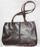 Crazy Horse Brown Faux Leather Tote Bag RN 70272 - £16.99 GBP