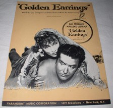 MARLENE DIETRICH RAY MILLAND SHEET MUSIC VINTAGE 1946 GOLDEN EARRINGS - $14.99