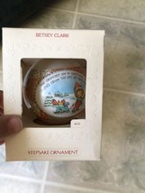 BETSEY CLARK CHRISTMAS GLASS BALL ORNAMENT WITH BOX HALLMARK VINTAGE 1981 - $16.12