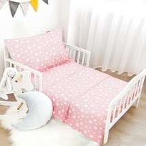 Toddler Bed Sheets For Girls, 3 Piece Toddler Sheet Set, Soft Breathable... - $34.19