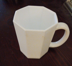 Vintage Arcoroc Octime Octagon White Coffee Mug  Made in France - £9.49 GBP