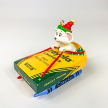 Hallmark 1990 Crayola Sled Bright Moving Colors Ornament Mouse - £9.48 GBP