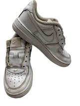 Nike Air Force 1 Low Triple White PS PreSchool Size 11c 314193 117 No Laces - $17.00