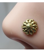 Antique gold finish Indian nose ear ring Push Pin nose stud - €14,91 EUR