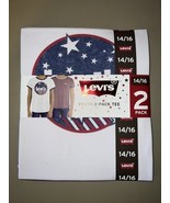 Levi’s Youth 2-Pack Tee Girls 14/16 Patriotic Red,White,Blue - $16.83