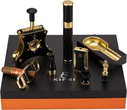 XIFEI Cigar Cutter Set 8 Piece Cigar Punch &amp; Ashtray &amp; Cigar tube &amp; Cigar - £306.19 GBP