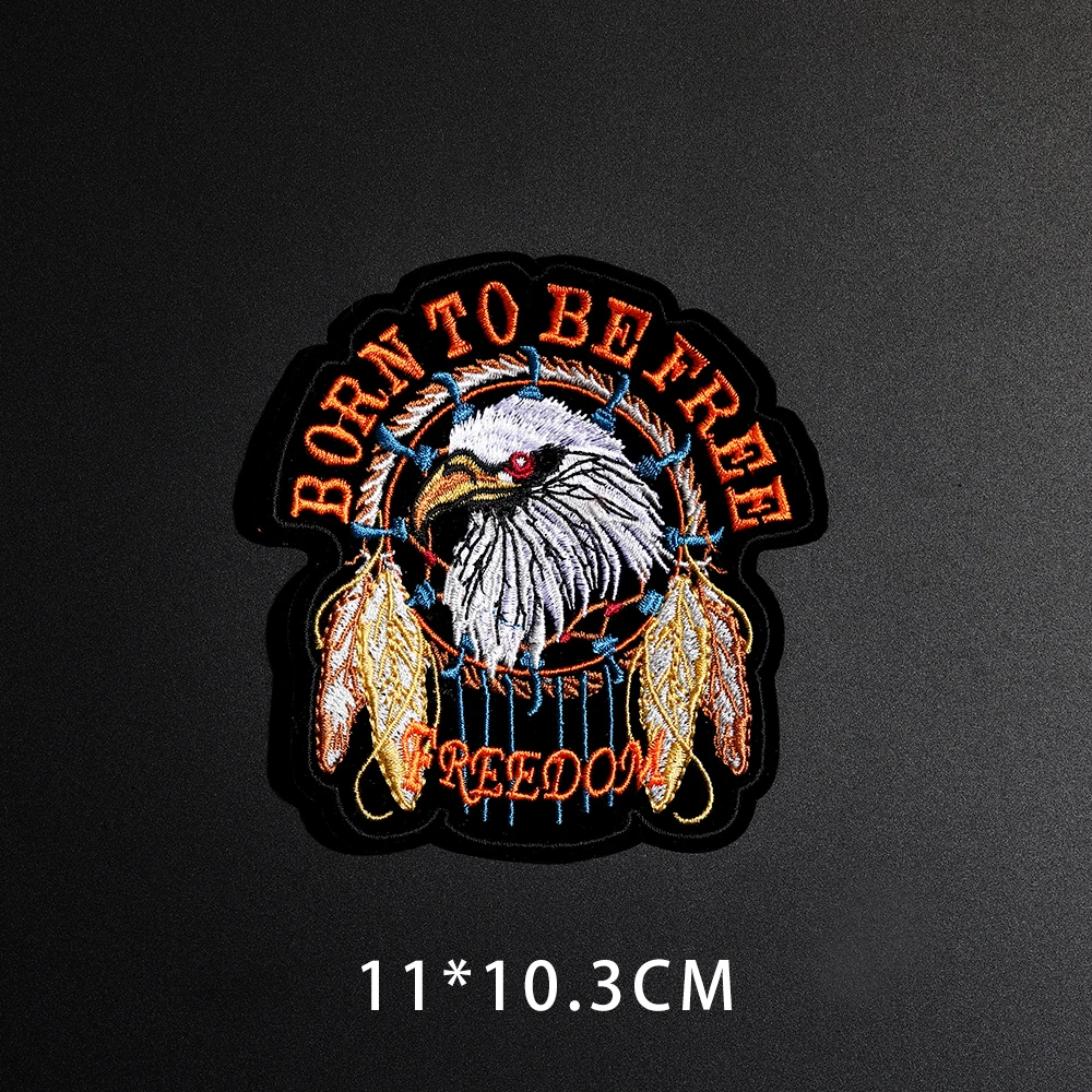 Buy Punk Eagle Paw Live to Ride Skull Embroidery Patches  Biker Motorcycle Appli - £12.76 GBP