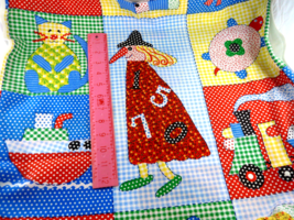 VTG Spring Mills Children&#39;s Print Cheater Quilt Cotton Fabric 45” X 52&quot; - £9.78 GBP