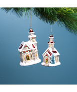 Glittered Glass Church Ornament (Set of 6) - $99.54