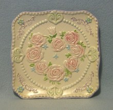 Ganz Rose Hanging Trivet Plaque Plate Embossed Roses - £3.97 GBP