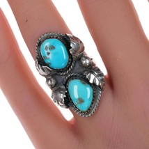 sz5.5 70&#39;s Navajo sterling and turquoise ring - $94.05