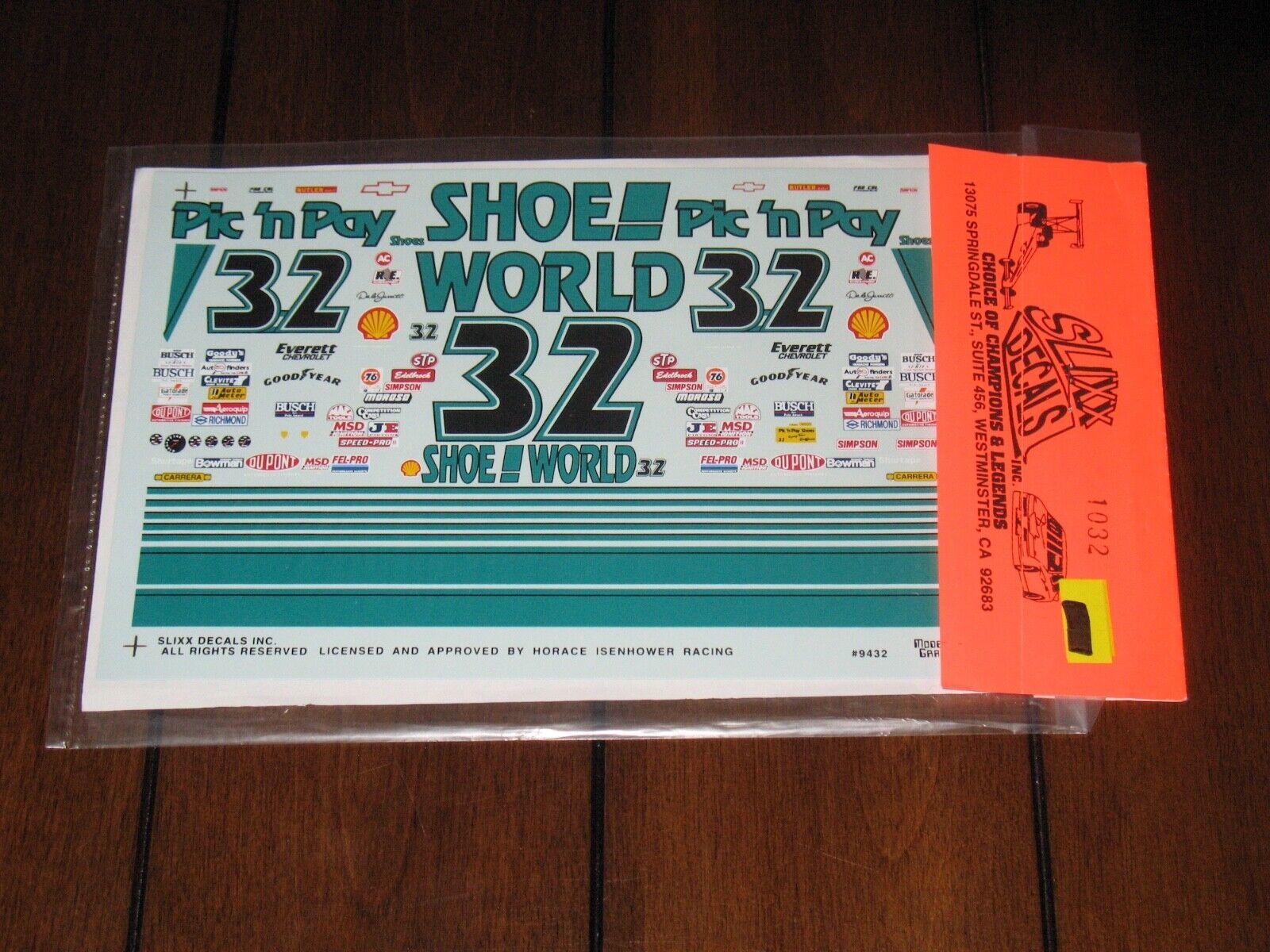 Primary image for Slixx NASCAR 1032 32 Shoe World PicnPay Dale Jarrett Chevy Waterslide Decal 1/24